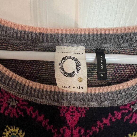 Akemi + Kin Kaleidoscope Sweater Dress sz M Anthropologie - Picture 3 of 3